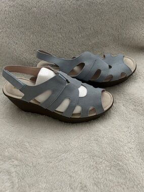 Skechers Women's Sky Blue Wedge Slingback Sandals